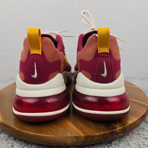 Nike Mens 9.5 Air Max 270 React Noble Red Athletic Daily Sneaker AO4971-601 - Picture 2 of 13